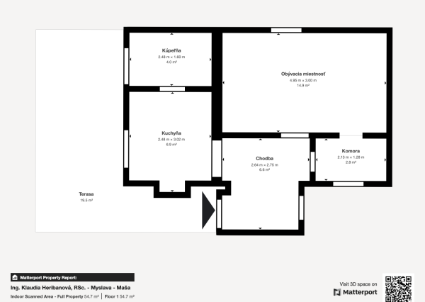 PREDAJ ZNÍŽENÁ CENA - Murovaná chata, 2,4 ár.  Myslava Maša