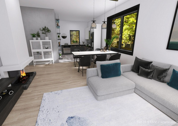 Moderný 4-izbový bungalov v tichej lokalite Ploské – novostavba s kompletným dokončením za 299.000 €