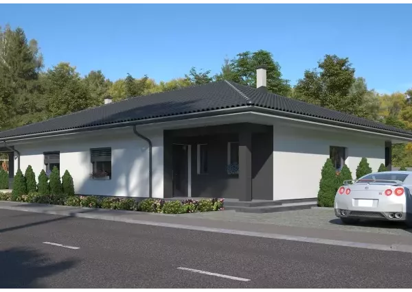 Moderný 4-izb. bungalov Ploské  komplet dokončenie 299.000 €