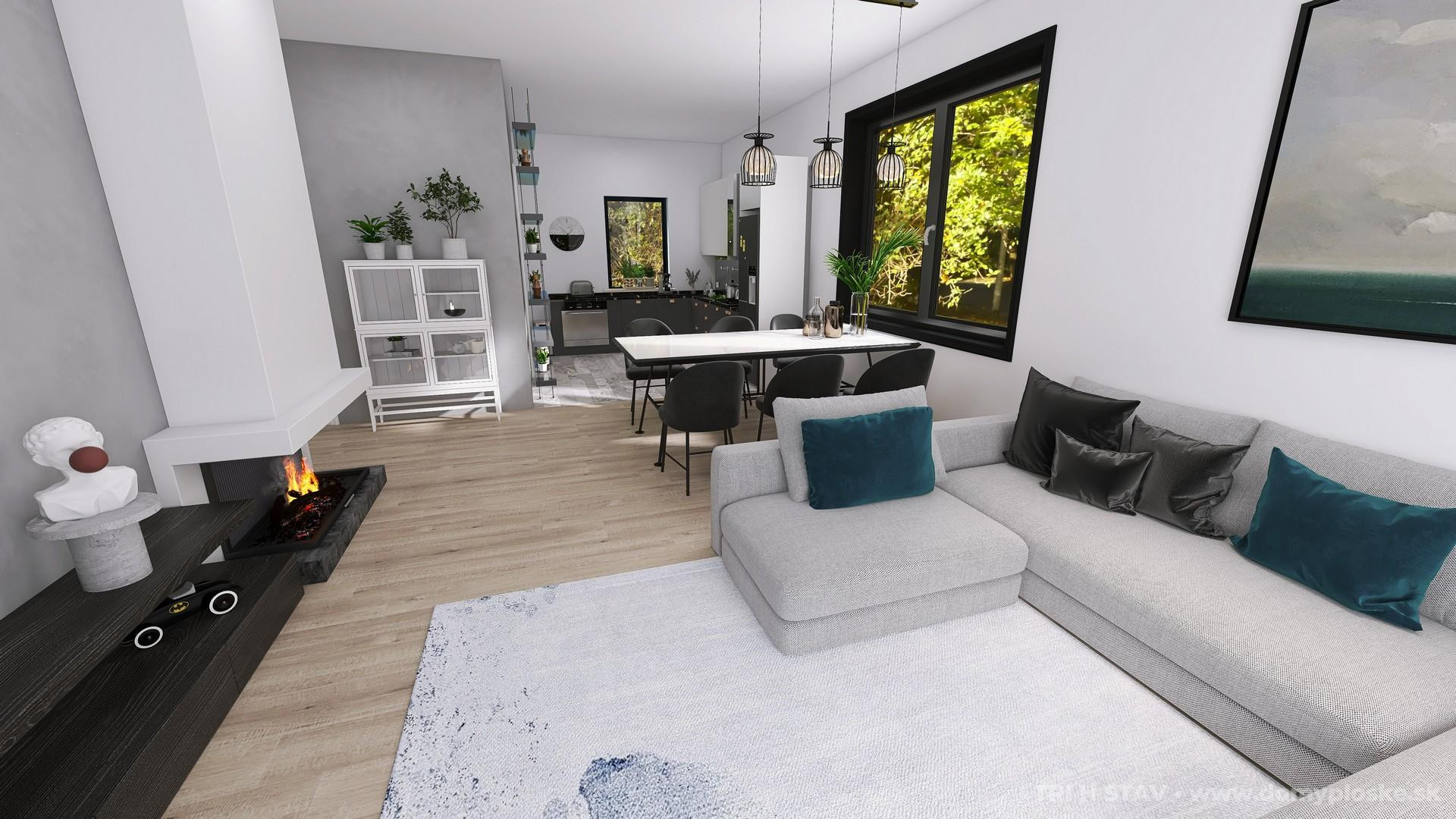 Moderný 4-izb. bungalov Ploské  komplet dokončenie 299.000 €